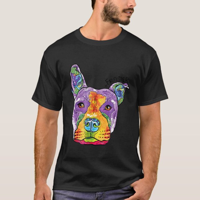 Frasier The Rescue Pitbull Dog T-Shirt (Front)