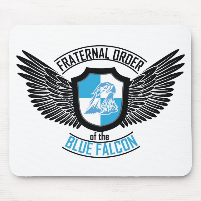 Fraternal Order of The Blue Falcon, Blue Falcon Mouse Pad (Front)