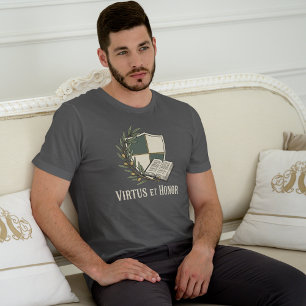 Fraternity Virtus et Honour Academic Crest T-Shirt