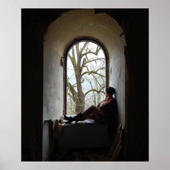 frau am fenster poster (Front)