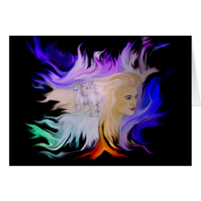 Frau mit Pferd (Front Horizontal)