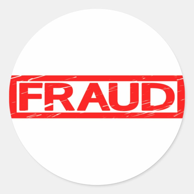 Fraud Stamp Classic Round Sticker (Front)