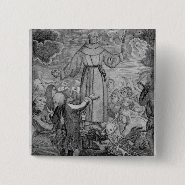 Fray Junipero Serra 15 Cm Square Badge (Front)