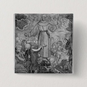 Fray Junipero Serra 15 Cm Square Badge