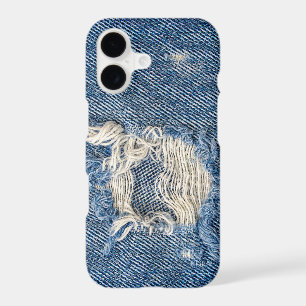 frayed blue jean fabric