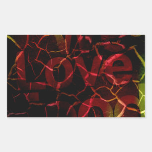 Frayed Edges, Strong Heart: Unbreakable Love  Rectangular Sticker