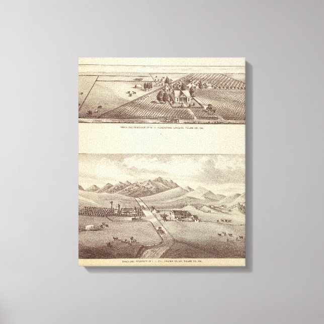 Frazier Valley, Lakeside ranches Canvas Print (Front)