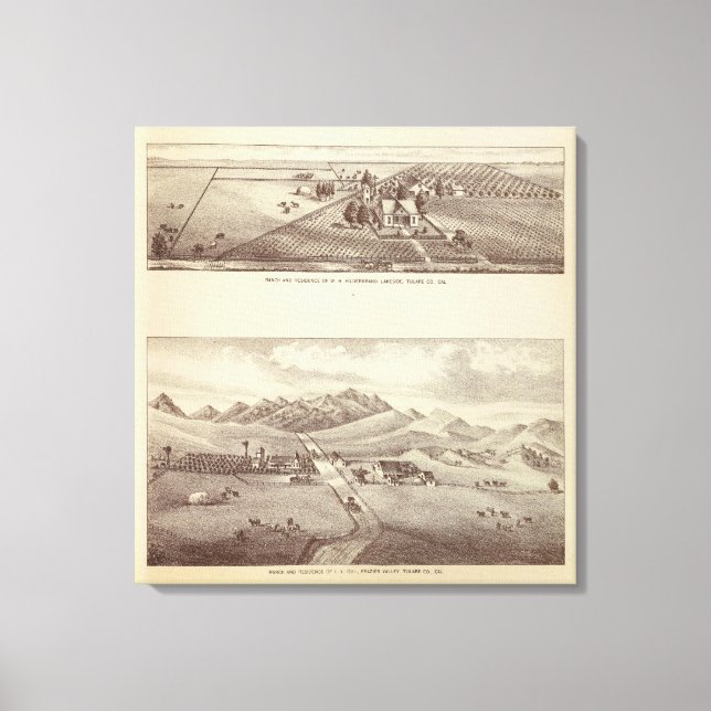 Frazier Valley, Lakeside ranches Canvas Print (Front)