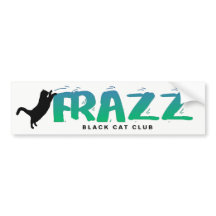 FRAZZ! Black Cat Club Bumper Sticker