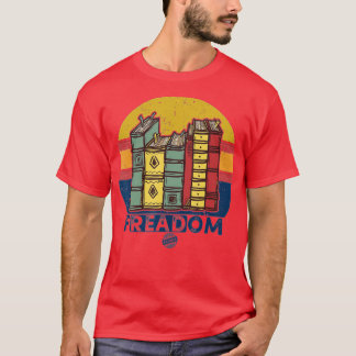 Freadom I Read Banned Books Vintage Funny Bookworm T-Shirt