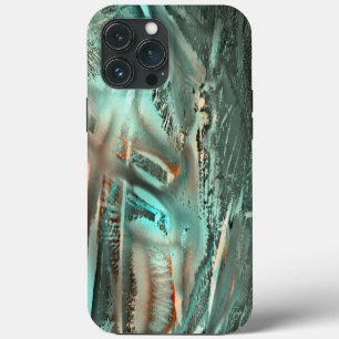 Freak grayish cyan  texture & rough digital cutout iPhone 13 pro max case