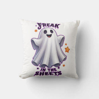 Freak in the Sheets Funny Ghost Halloween Pillow