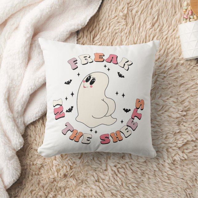 Freak In The Sheets Funny Halloween Cushion (Blanket)