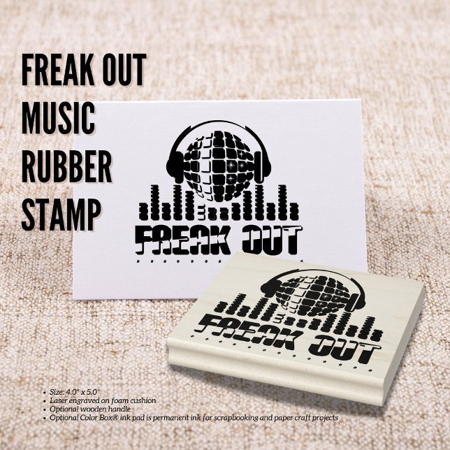 Freak Out Music Beat Rubber Stamp (Freak Out Music Beat Rubber Stamp)