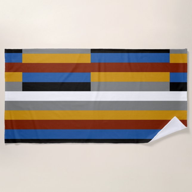 Freak Pride Flag Beach Towel (Front)