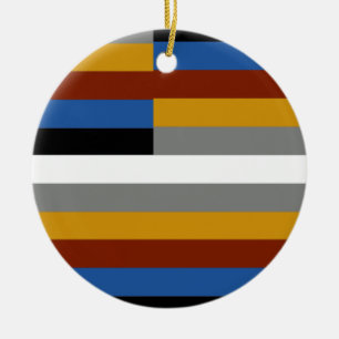 Freak Pride Flag Ceramic Tree Decoration