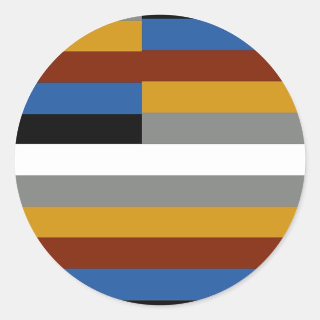 Freak Pride Flag Classic Round Sticker (Front)