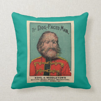 Freak Show Dog Face Man Cushion