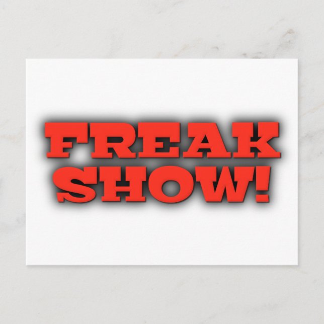 Freak Show Postcard (Front)