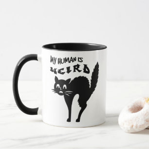 Freaked-out cat mug