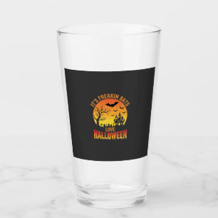 Freakin Bats Love Halloween Haunted Castle Design_ Glass