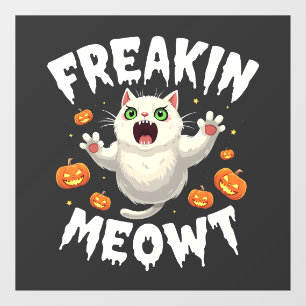 Freakin Meowt Spooky Halloween Pastel Cat Ghost