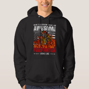 Freaking Awesome Firefighter Daddy 2022 Firefighte Hoodie