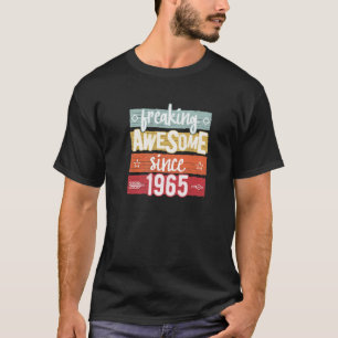 Freaking Awesome Since 1965, Retro Birthday Gift T-Shirt