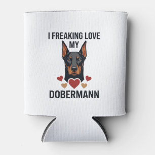 Freaking Love Dobermann Dog Red Hearts_1 Can Cooler