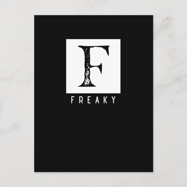 Freaky Bold Typography Black and White Design Holiday Postcard (Front)