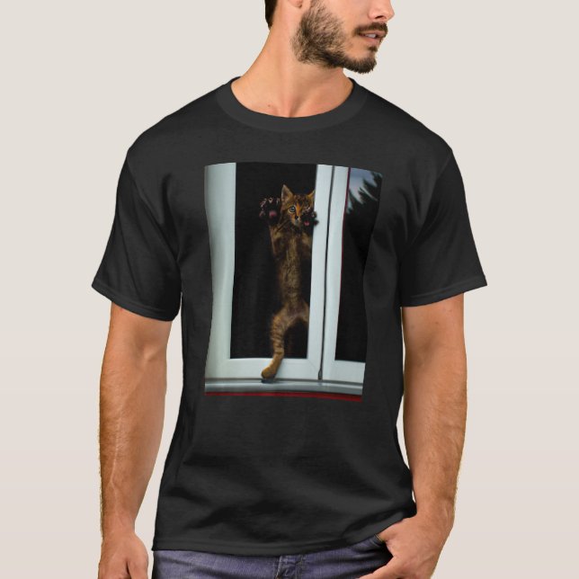 Freaky cat artwork kitten meme   T-Shirt (Front)