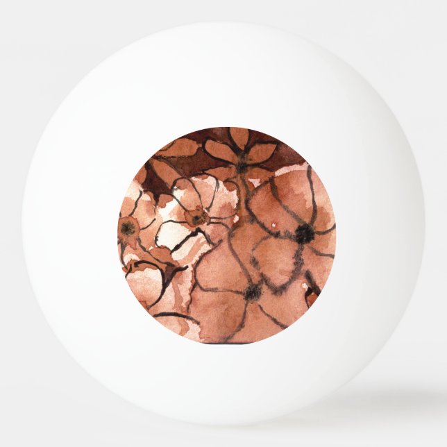 "Freaky Floral #2" Floral Ping Pong Ball (Front)