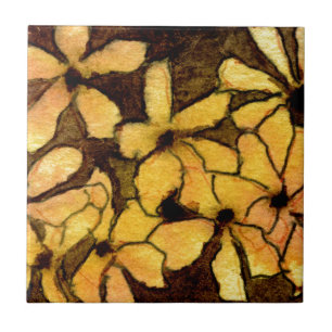 "Freaky Floral #4" Kitchen Garden Ceramic Tile