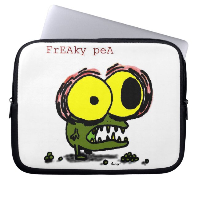Freaky Pea Laptop Sleeve (Front)