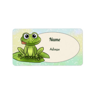 frecher Frosch  adressaufkleber Label