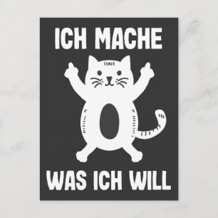 Freches Kätzchen Lustige Katze Rebell Mittelfinger Postcard