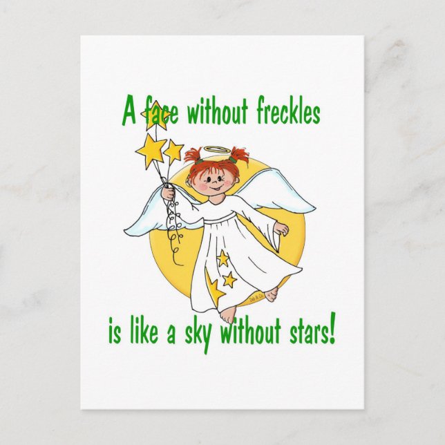 Freckled Face Angel Postcard (Front)