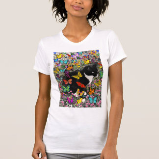 Freckles in Butterflies - Tux Kitty Cat T-Shirt