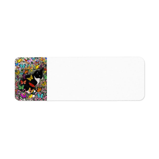 Freckles in Butterflies - Tuxedo Kitty - full (Front)