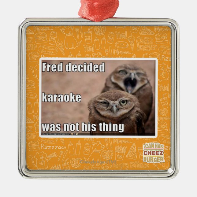 Fred decided metal tree decoration (Front)