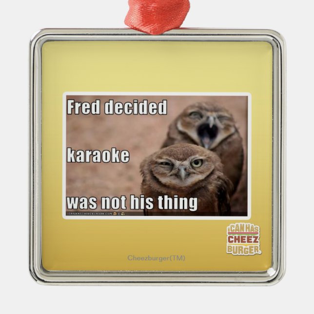 Fred decided metal tree decoration (Front)