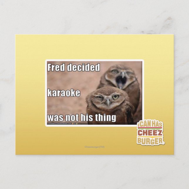 Fred decided postcard (Front)