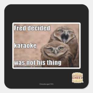 Fred decided square sticker