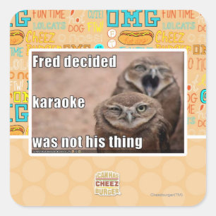 Fred decided square sticker