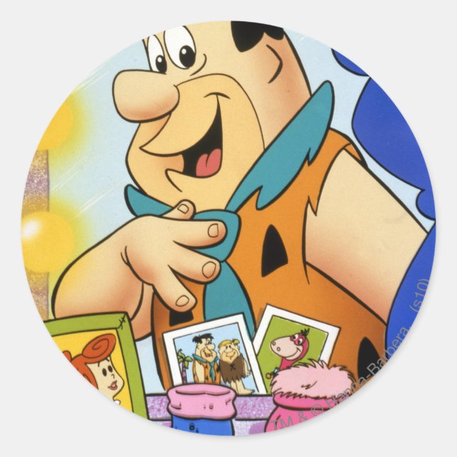 Fred Flintstone Look In Mirror Classic Round Sticker (Front)