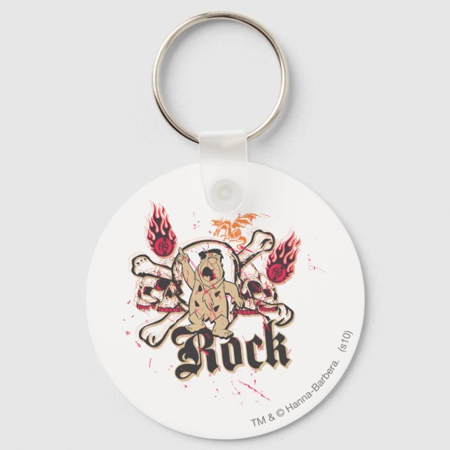 Fred Flintstone  Rock Key Ring (Front)