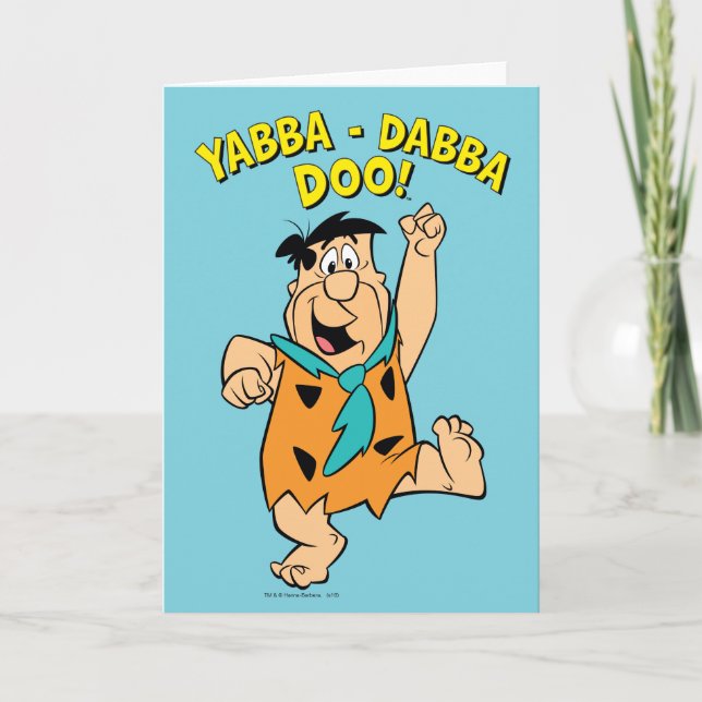 Fred Flintstone Yabba-Dabba Doo! Card (Front)