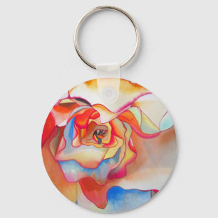 Fred martin begonia watercolour art key ring
