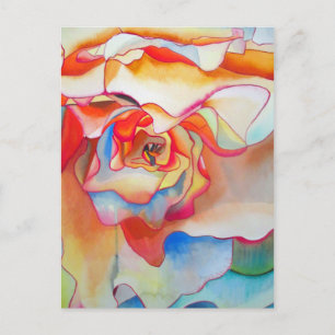 Fred martin begonia watercolour art postcard