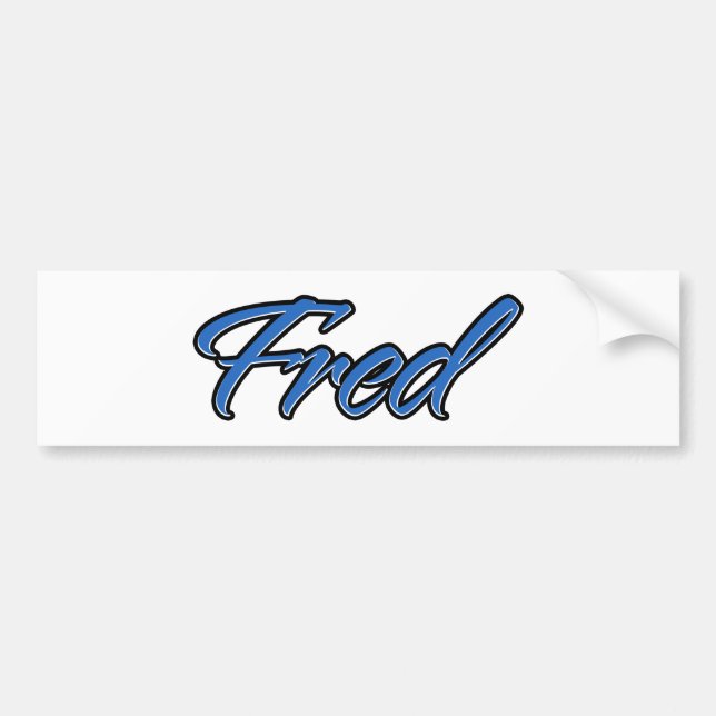 Fred Name blue Aufkleber Sticker Autoaufkleber (Front)